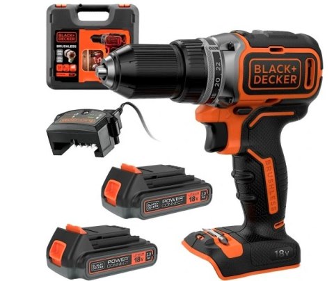 BLACK+DECKER WKRĘTARKA 18V BL186KB 52Nm 2x2,0Ah BL BLACK+DECKER WKRĘTARKA 18V BL186KB 52Nm 2x2,0Ah BL