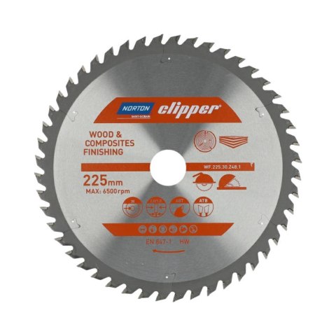 NORTON PIŁA TARCZOWA 225mm x 30mm x 48z DREWNO I KOMPOZYTY ATB (2,8 / 1,8) NORTON PIŁA TARCZOWA 225mm x 30mm x 48z DREWNO I KOMPOZYTY ATB (2,8 / 1,8)