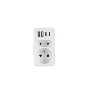 PLASTROL ROZGAŁĘŹNIK DWUKROTNY 2xUSB + 2xUSB C