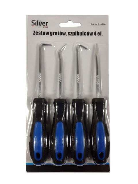 ZESTAW HAKÓW I GROTÓW 4szt /SILVER ZESTAW HAKÓW I GROTÓW 4szt /SILVER