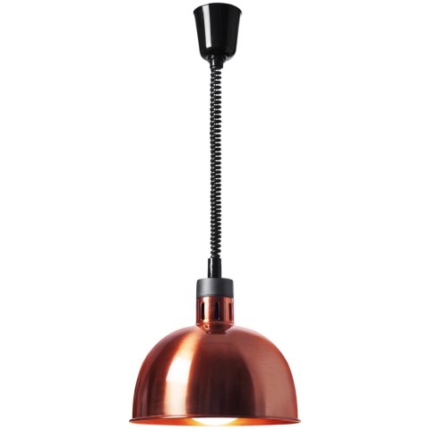 Lampa grzewcza do potraw na podczerwień IR wisząca miedziana śr. 29 cm 250 W Lampa grzewcza do potraw na podczerwień IR wisząca miedziana śr. 29 cm 250 W