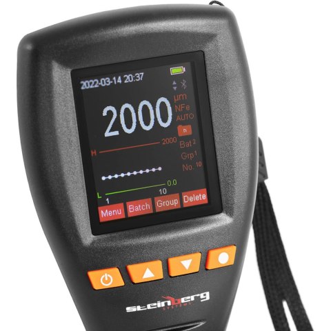 Miernik tester grubości warstw lakieru z analizą danych Bluetooth zakres 0-2000 µm + Walizka Miernik tester grubości warstw lakieru z analizą danych Bluetooth zakres 0-2000 µm + Walizka