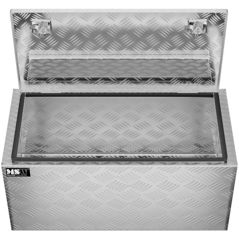Skrzynia narzędziowa transportowa aluminiowa zamykana na klucz 119 l 91 x 45 x 44.5 cm Skrzynia narzędziowa transportowa aluminiowa zamykana na klucz 119 l 91 x 45 x 44.5 cm