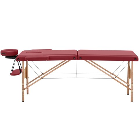 Stół łóżko do masażu drewniane przenośne składane Toulouse Red do 227 kg czerwone Stół łóżko do masażu drewniane przenośne składane Toulouse Red do 227 kg czerwone