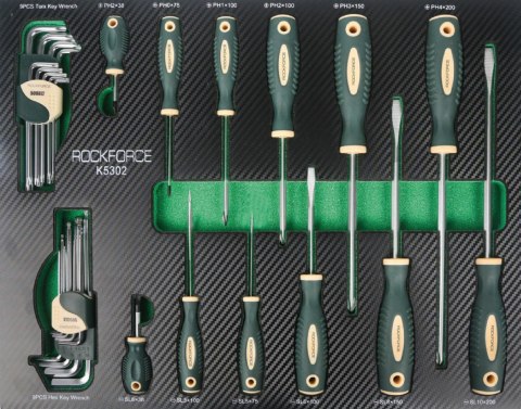 ROCKFORCE WÓZEK WARSZTATOWY + 172szt. NARZĘDZI ROCKFORCE WÓZEK WARSZTATOWY + 172szt. NARZĘDZI