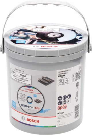 BOSCH TARCZA MET.125mm x 1,0mm x 22mm STANDARD FOR METAL /100szt. WIADERKO