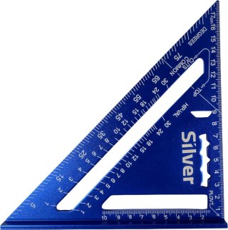 SILVER KĄTOWNIK STOLARSKI ALUMINIOWY PRZYMIAR 7" METRYCZNY