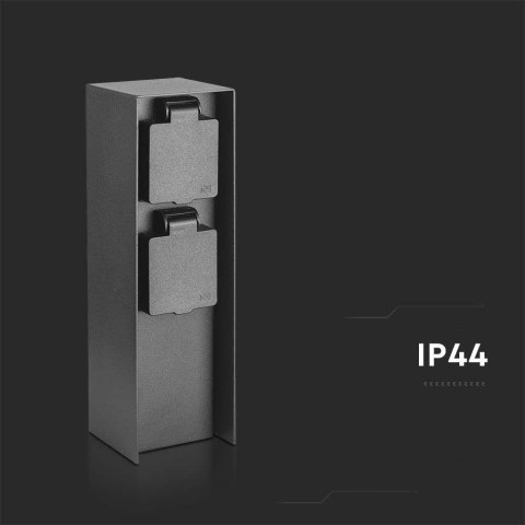 Słupek Ogrodowy V-TAC 2 Gniazda 2x16A 23cm 3600W IP44 Grafit VT-1196 3 Lata Gwarancji Słupek Ogrodowy V-TAC 2 Gniazda 2x16A 23cm 3600W IP44 Grafit VT-1196 3 Lata Gwarancji