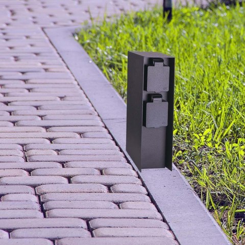 Słupek Ogrodowy V-TAC 2 Gniazda 2x16A 23cm 3600W IP44 Grafit VT-1196 3 Lata Gwarancji Słupek Ogrodowy V-TAC 2 Gniazda 2x16A 23cm 3600W IP44 Grafit VT-1196 3 Lata Gwarancji