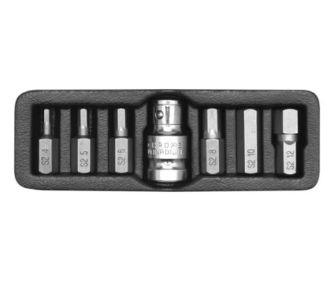 YATO KOŃCÓWKI IMBUSOWE 7elem. 4-12mm + ADAPTER 0412 YATO KOŃCÓWKI IMBUSOWE 7elem. 4-12mm + ADAPTER 0412