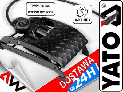 YATO POMPKA NOŻNA DWUTŁOKOWA + AKCESORIA 7350 YATO POMPKA NOŻNA DWUTŁOKOWA + AKCESORIA 7350