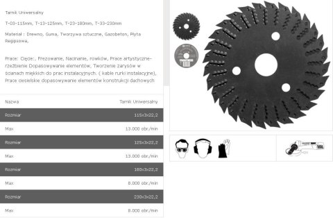 TARPOL TARNIK UNIWERSALNY FI = 125mm x 3 x 22,2mm T-13 TARPOL TARNIK UNIWERSALNY FI = 125mm x 3 x 22,2mm T-13