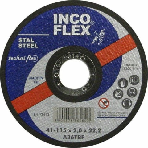 INCOFLEX TARCZA DO METALU 230 x 3,2 x 22,2mm INCOFLEX TARCZA DO METALU 230 x 3,2 x 22,2mm