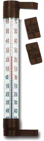 TERMOMETR ZAOKIENNY 19,5cm BRĄZOWY TERMOMETR ZAOKIENNY 19,5cm BRĄZOWY