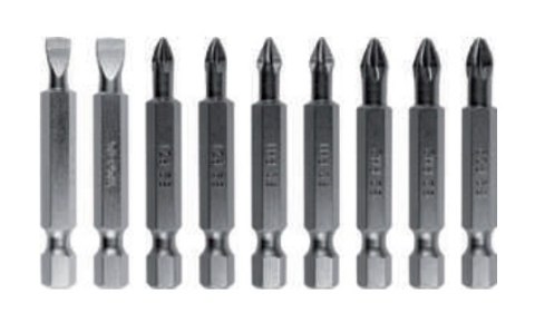 YATO KOMPLET KOŃCÓWEK / BITÓW 10szt / 50mm (PŁASKIE, PH, PZ) 04832 YATO KOMPLET KOŃCÓWEK / BITÓW 10szt / 50mm (PŁASKIE, PH, PZ) 04832