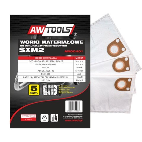 AWTOOLS WORKI Z MIKROWŁÓKNINY kpl.5szt. SXM2, GAS 25 / STARMIX AWTOOLS WORKI Z MIKROWŁÓKNINY kpl.5szt. SXM2, GAS 25 / STARMIX