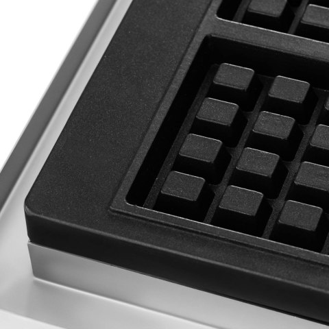 Gofrownica prostokątna podwójna na 4 gofry belgijskie 2 x 2000 W Gofrownica prostokątna podwójna na 4 gofry belgijskie 2 x 2000 W