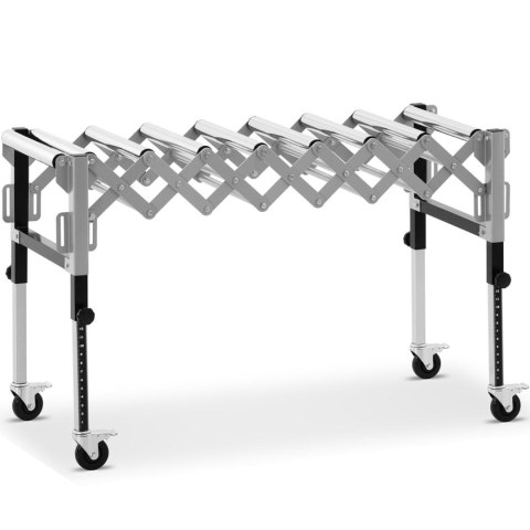 Podajnik stół rolkowy transportowy składany 9 rolek do 130 kg 145 x 59 x 96 cm Podajnik stół rolkowy transportowy składany 9 rolek do 130 kg 145 x 59 x 96 cm