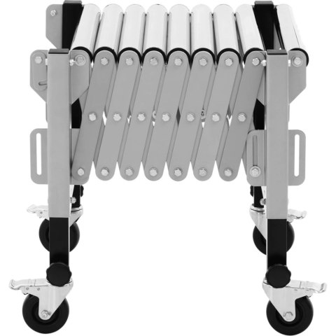 Podajnik stół rolkowy transportowy składany 9 rolek do 130 kg 145 x 59 x 96 cm Podajnik stół rolkowy transportowy składany 9 rolek do 130 kg 145 x 59 x 96 cm
