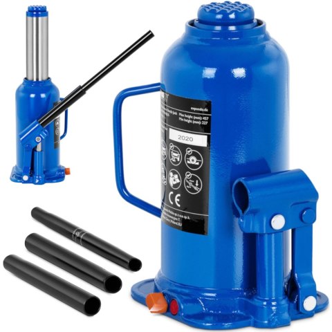 Podnośnik lewarek hydrauliczny słupkowy butelkowy 227 - 457 mm 16 t Podnośnik lewarek hydrauliczny słupkowy butelkowy 227 - 457 mm 16 t