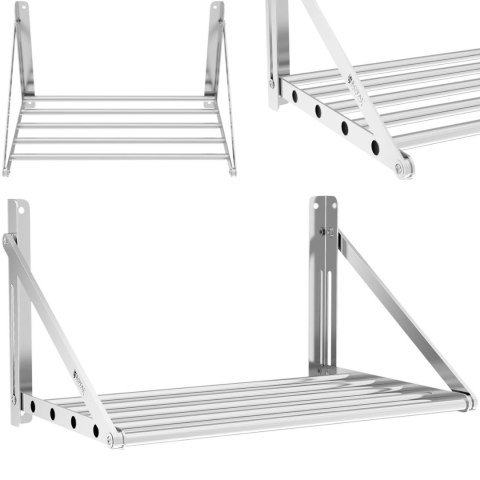 Półka ścienna składana ze stali nierdzewnej do 40 kg 60 x 45 cm Półka ścienna składana ze stali nierdzewnej do 40 kg 60 x 45 cm