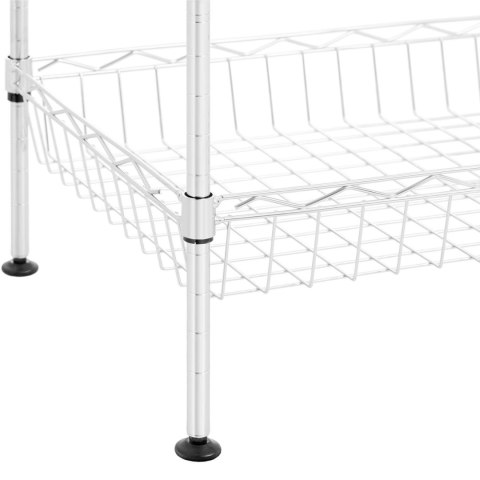 Regał druciany metalowy do magazynu garderoby 5 koszy 45 x 35 x 152 cm do 100 kg Regał druciany metalowy do magazynu garderoby 5 koszy 45 x 35 x 152 cm do 100 kg