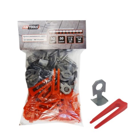 AWTOOLS SYSTEM POZIOMOWANIA PŁYTEK STANDARD 1,5mm - 7-15mm - KLIPS 50szt. + KLIN 50szt. AWTOOLS SYSTEM POZIOMOWANIA PŁYTEK STANDARD 1,5mm - 7-15mm - KLIPS 50szt. + KLIN 50szt.