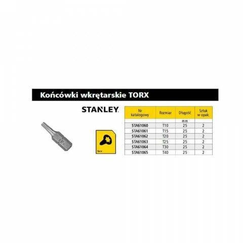 STANLEY KOŃCÓWKA TORX T25 x 25mm /2szt. STANLEY KOŃCÓWKA TORX T25 x 25mm /2szt.
