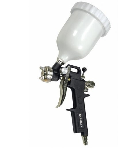 STANLEY PISTOLET LAKIERNICZY Z GÓRNYM ZBIORNIKIEM, DYSZA 2,5mm, 250 l/min, 3,5 Bar STANLEY PISTOLET LAKIERNICZY Z GÓRNYM ZBIORNIKIEM, DYSZA 2,5mm, 250 l/min, 3,5 Bar