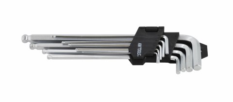 AWTOOLS KLUCZE IMBUSOWE SZEŚCIOKĄTNE Z KULKĄ / 1,5-10mm / 9 elem. 1.5/2/2.5/3/4/5/7/8/10mm DŁUGIE AWTOOLS KLUCZE IMBUSOWE SZEŚCIOKĄTNE Z KULKĄ / 1,5-10mm / 9 elem. 1.5/2/2.5/3/4/5/7/8/10mm DŁUGIE