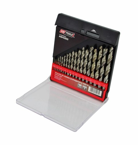 AWTOOLS WIERTŁA DO METALU HSS-G KOMPLET 19elem. /1,0-10,0mm/ AWTOOLS WIERTŁA DO METALU HSS-G KOMPLET 19elem. /1,0-10,0mm/