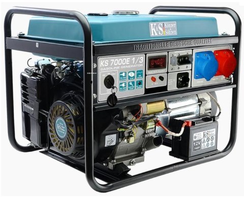 KÖNNER & SÖHNEN GENERATOR BENZYNOWY 5,0kW 230/400V ROZRUCH ELEKTRYCZNY AVR VST KS7000E-1/3 KÖNNER & SÖHNEN GENERATOR BENZYNOWY 5,0kW 230/400V ROZRUCH ELEKTRYCZNY AVR VST KS7000E-1/3