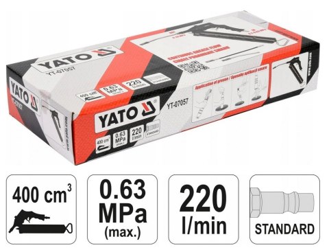 YATO SMAROWNICA PNEUMATYCZNA TRYB CIĄGŁY 400ml 07057 YATO SMAROWNICA PNEUMATYCZNA TRYB CIĄGŁY 400ml 07057