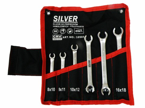 ZESTAW KLUCZY PŁASKICH PÓŁOTWARTYCH KOMPLET 6szt. /SILVER ZESTAW KLUCZY PŁASKICH PÓŁOTWARTYCH KOMPLET 6szt. /SILVER