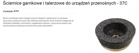NORTON ŚCIERNICA-11 125mm x 50mm M14 37C1699N5B5 NORTON ŚCIERNICA-11 125mm x 50mm M14 37C1699N5B5
