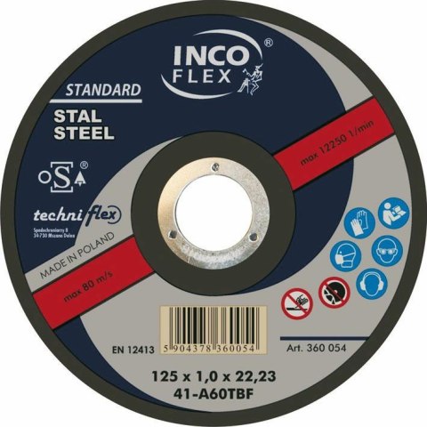 TARCZA METAL SZLIF.INCOFLEX 125*6,5 TARCZA METAL SZLIF.INCOFLEX 125*6,5