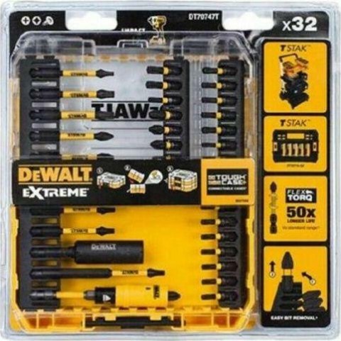 DEWALT ZESTAW KOŃCÓWEK FLEXTORQ 32cz. DEWALT ZESTAW KOŃCÓWEK FLEXTORQ 32cz.