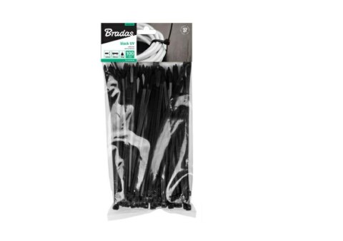 OPASKA PLASTIKOWA CZARNA 4,8 x 280mm 100szt OPASKA PLASTIKOWA CZARNA 4,8 x 280mm 100szt