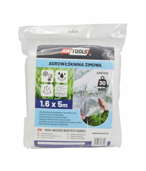 AWTOOLS AGROWŁÓKNINA ZIMOWA 30g 1,6x10m BIAŁA AWTOOLS AGROWŁÓKNINA ZIMOWA 30g 1,6x10m BIAŁA