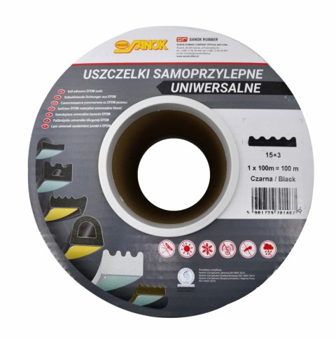 USZCZELKA DGP 15x3 CZARNA 100mb USZCZELKA DGP 15x3 CZARNA 100mb