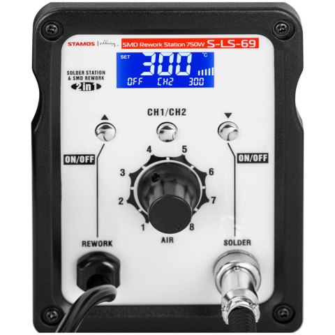 Stacja lutownicza cyfrowa 2w1 SMD LCD 200-480C 750 W
