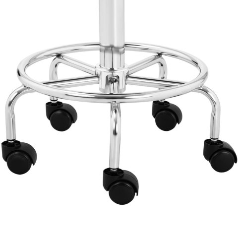 Taboret stołek hoker kosmetyczny siodłowy na kółkach Frankfurt do 150 kg biały Taboret stołek hoker kosmetyczny siodłowy na kółkach Frankfurt do 150 kg biały