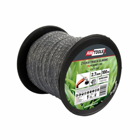 AWTOOLS ŻYŁKA TNĄCA CLASSIC 2,4x100m/SKRĘCANA AWTOOLS ŻYŁKA TNĄCA CLASSIC 2,4x100m/SKRĘCANA
