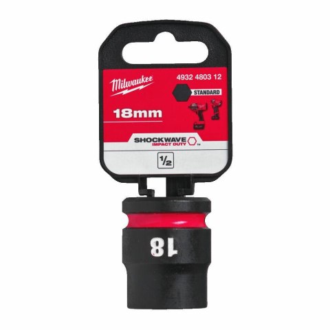 MILWAUKEE NASADKA UDAROWA HEX 1/2" 18mm SHOCKWAVE MILWAUKEE NASADKA UDAROWA HEX 1/2" 18mm SHOCKWAVE