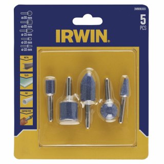 IRWIN KAMIENIE SZLIFIERSKIE kpl. 5szt. /do metalu, płytek, tworzyw sztucznych i miedzi