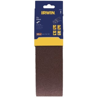 IRWIN PASY BEZKOŃCOWE DO ELEKTRONARZĘDZI 75mm x 533mm, P 40 /do metalu, drewna, farby i tworzyw szt