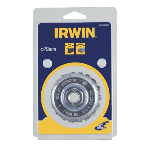 IRWIN SZCZOTKA DOCZOŁOWA M14 70mm z drutu plecionego do szlifierek kątowych do metalu i betonu IRWIN SZCZOTKA DOCZOŁOWA M14 70mm z drutu plecionego do szlifierek kątowych do metalu i betonu
