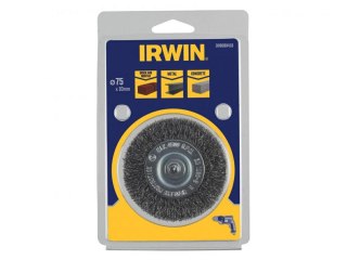 IRWIN SZCZOTKA TARCZOWA Z TRZPIENIEM 75mm x 10mm stalowa do metalu, betonu i muru