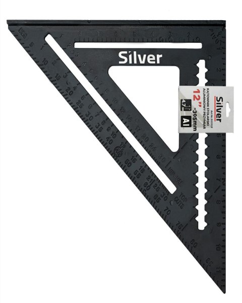 SILVER KĄTOWNIK STOLARSKI ALUMINIOWY PRZYMIAR 12" SILVER KĄTOWNIK STOLARSKI ALUMINIOWY PRZYMIAR 12"