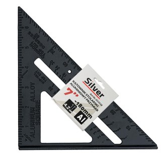 SILVER KĄTOWNIK STOLARSKI ALUMINIOWY PRZYMIAR 7"